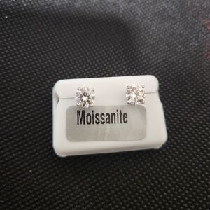 Moissanite Solitaire Stud Earrings 2.00 CTW – 925 Sterling Silver